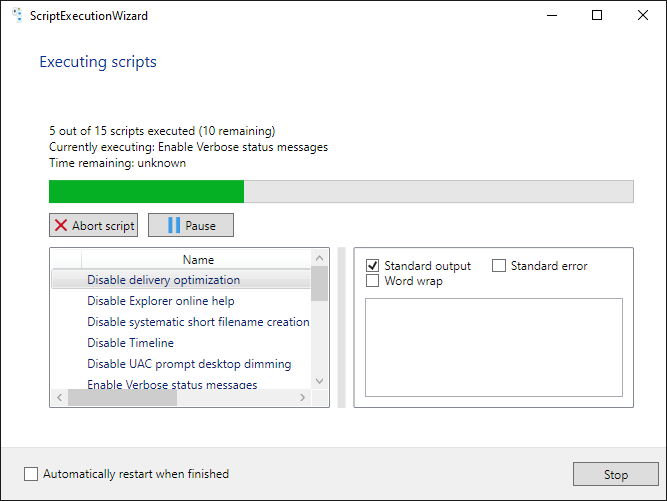 Page 2: execution underway