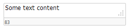 example WTextArea showing characters remaining