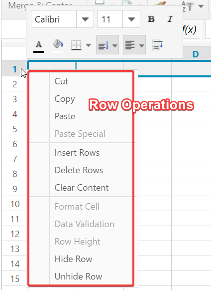 Row Insert&Delete