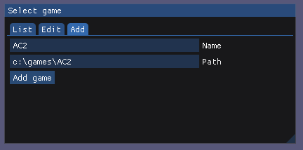 Add game to the list