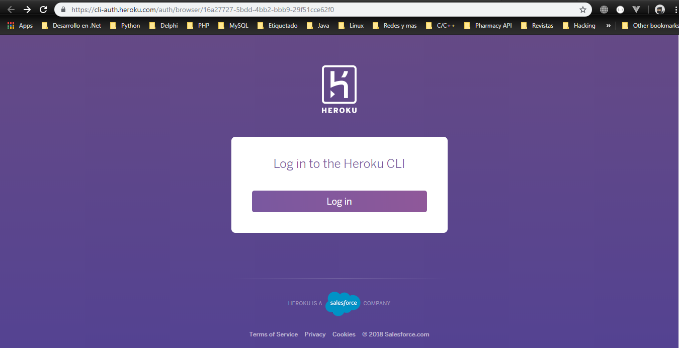 Heroku Login Browser