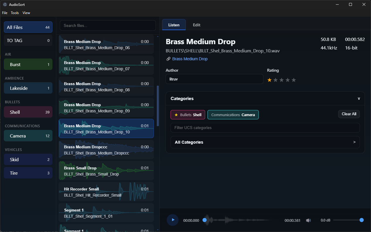 Main window overview