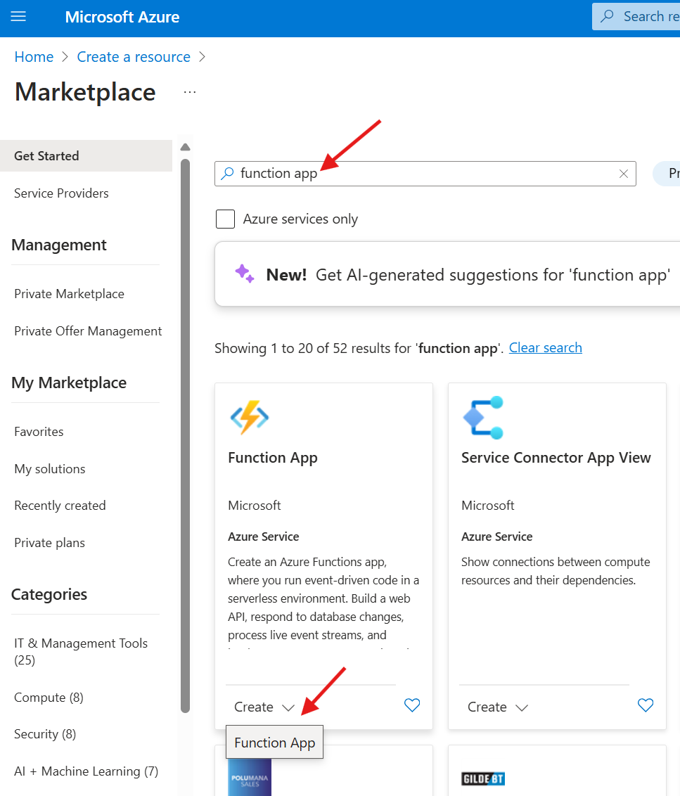 Create Function App