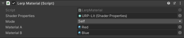LerpMaterial component